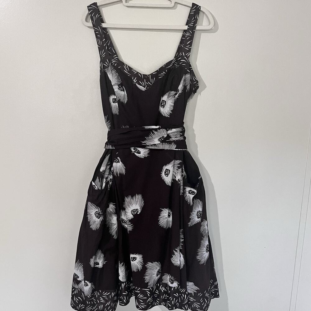 Nine West Women’s Vintage Sun Dress Size 10 Brown White  Cottagecore Sweetheart